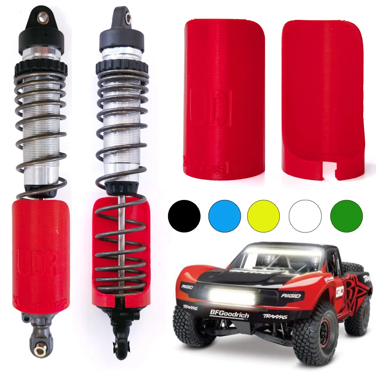 Garde-boue de protection d'amortisseur, 4 pièces, pour Traxxas Unlimited Desert Racer UDR