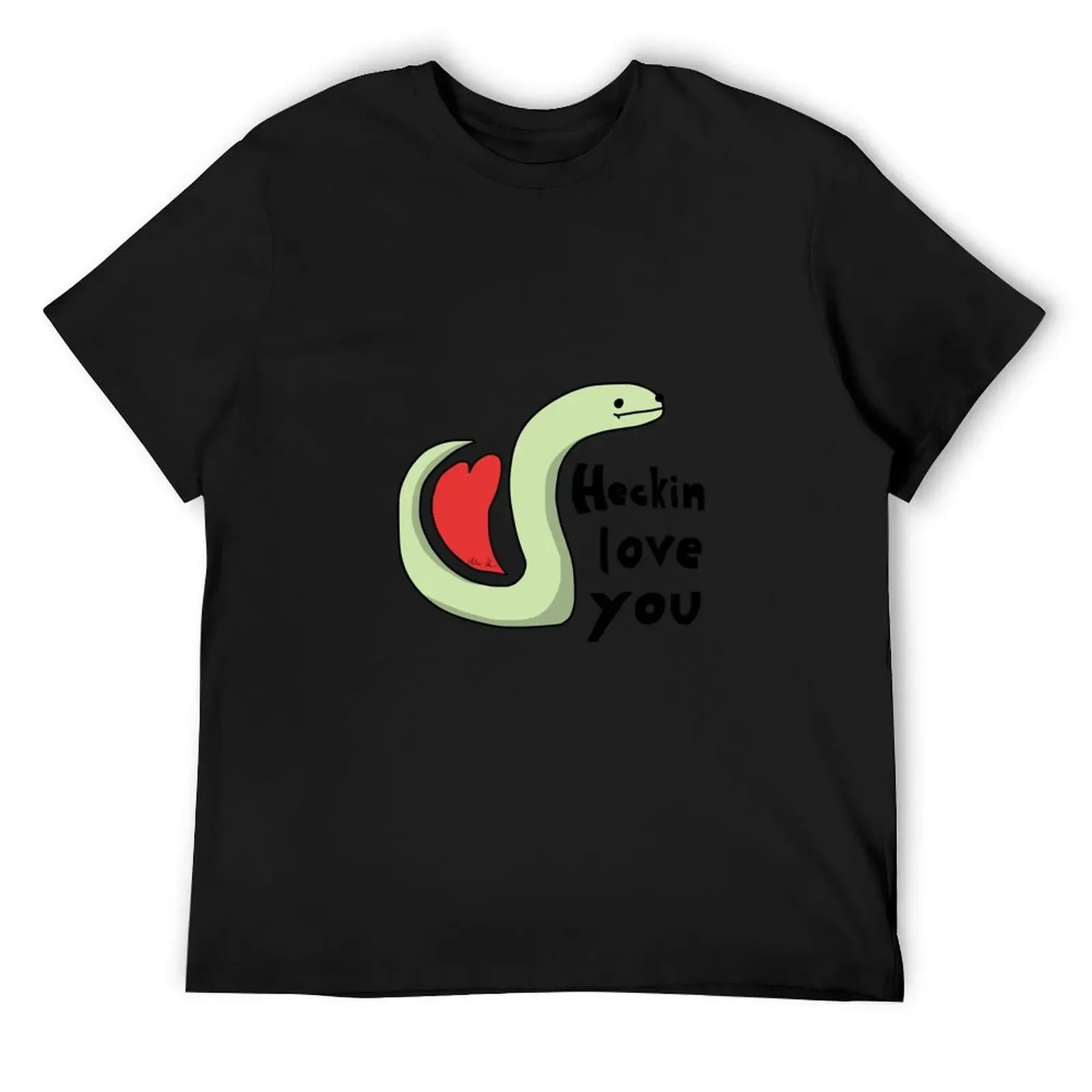 Heckin Love You - Tiny Snek Comics T-Shirt heavyweights plus sizes men t shirts