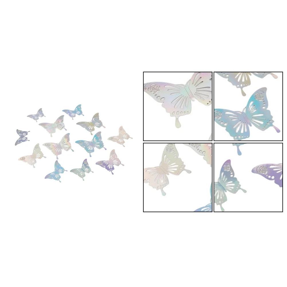 Colorful Wall Decor 3D Simulation Butterflies Home Accent Classroom Use Easy Attachment Home Decoration For Home Decor