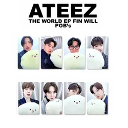 8 pz/set KPOP ATEEZ Group Album THE WORLD EP FIN WILL LOMO Card POB MUS ICART Hongjoong Seonghwa Yunho Yeosang Gift cartolina