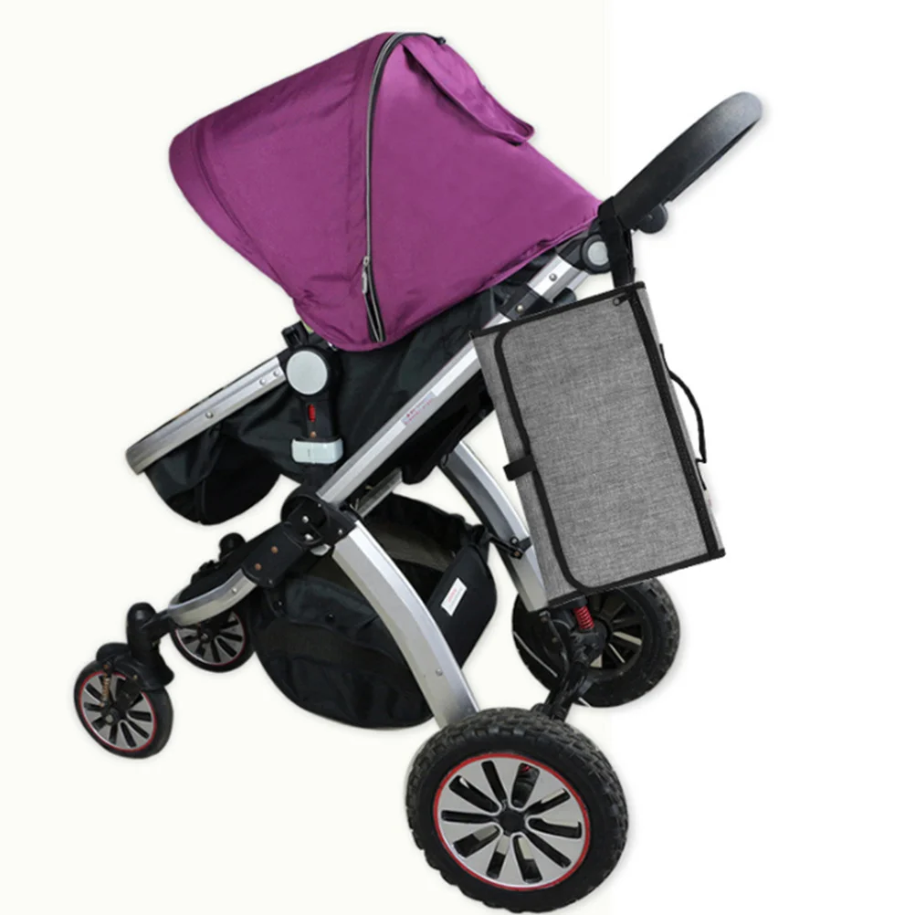 

1Pcs Baby Waterproof Diaper Mat Foldable Portable Baby Diaper Changing Pad Grey Lightweight Travel Nappy Mat Infant Newborn