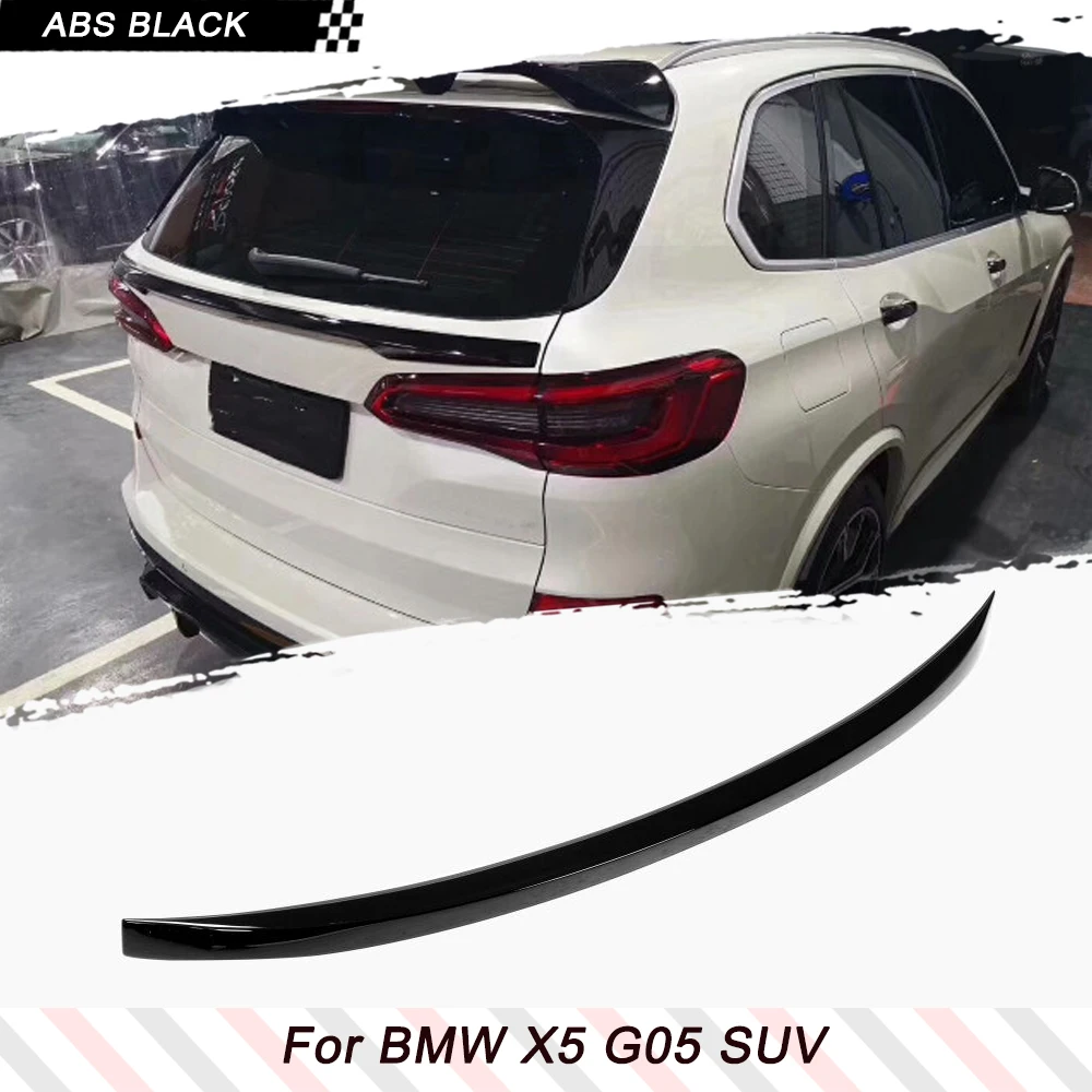 

Gloss Black Car Rear Trunk Racing Spoiler for BMW X5 G05 2019 2020 Car Middle Trunk Wing ABS Rear Middle Spoiler Trunk Wing Lip