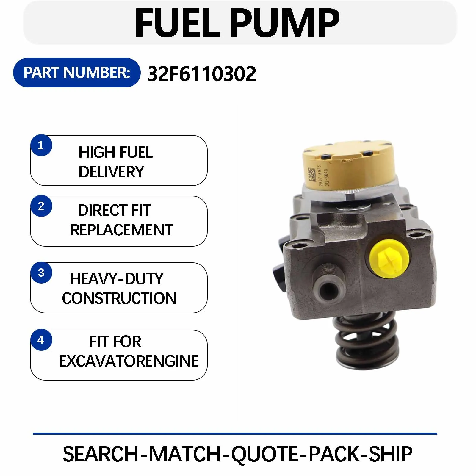 Injection pump 10R7662 For CATERPILLAR C6.4 CAT 320D 320DL