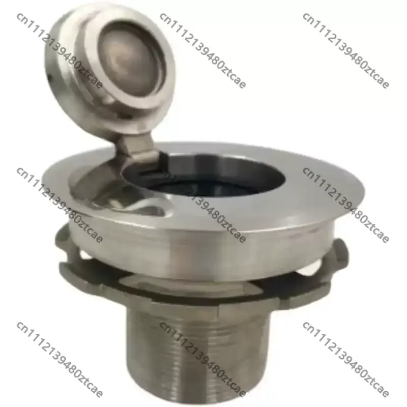 Integrated Flip Cover Stainless Steel Floor Valve Vacuum End Thread Suction Port Fitting