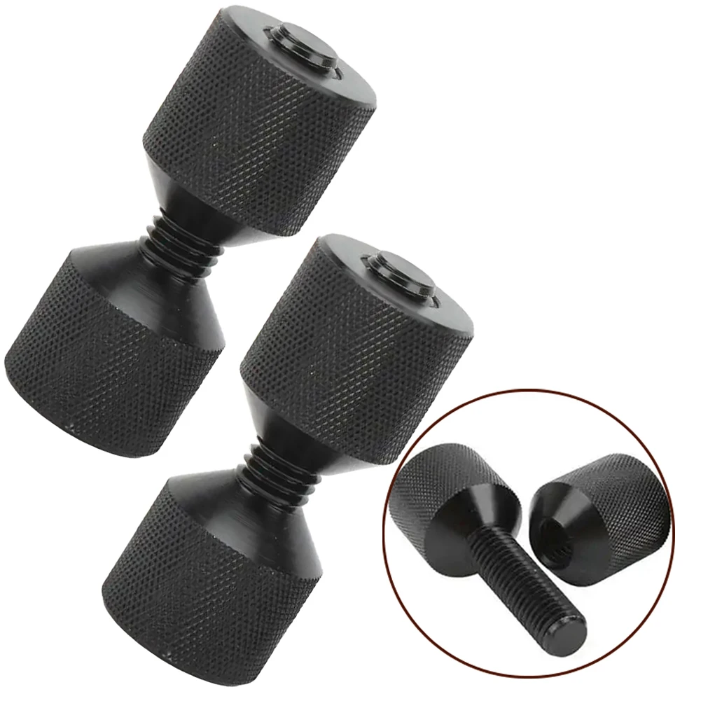 Car Boat Machinery Aluminum 2 Hole Tube Flange Aligners Connection Alignment Pin 7*2.7 Cm Black Auto Acesssories