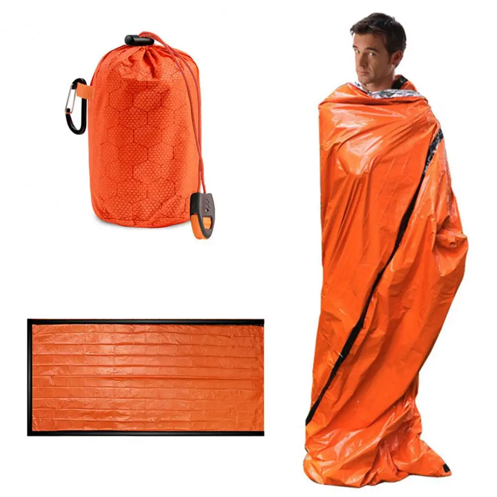 Survival Sleeping Bag Waterproof Emergency Sleeping Bag for Outdoor Adventures Thermal Survival Blanket for Camping