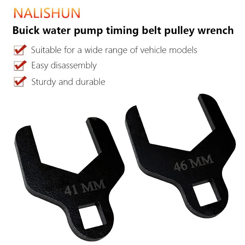 Wasserpumpenschlüssel Zahnriemen Spannungsschlüssel Entfernungswerkzeug Universal Auto Zahnriemenschlüssel legierter Stahl 41 mm 46 mm