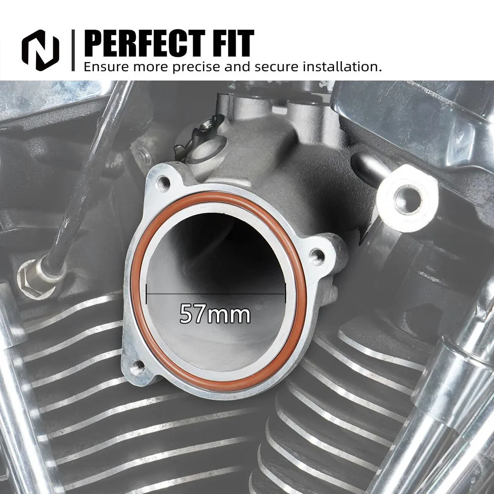 

NICECNC For Harley Street Glide Road Glide Intake Manifold 57mm Air Intake Road King Electra Glide Ultra Limited M8 Engine
