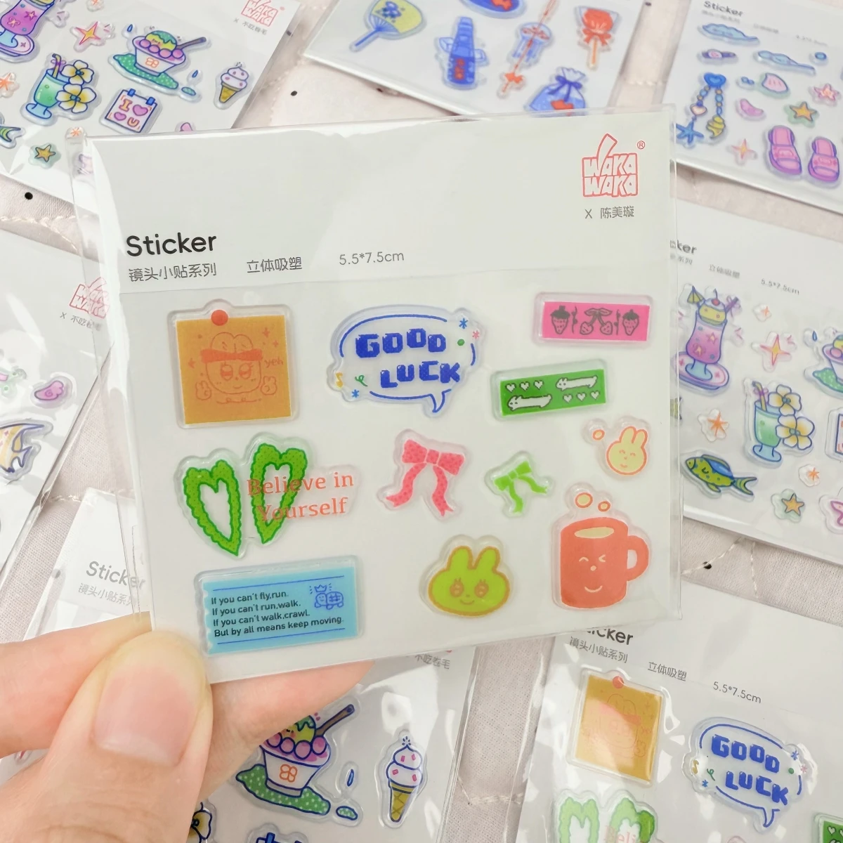 Y2K 3D Puffy Stickers Cute Aesthetic Scrapbook Stickers for Phone Laptop Journal DIY School Stationery DecorationWAKAWAKA view 6