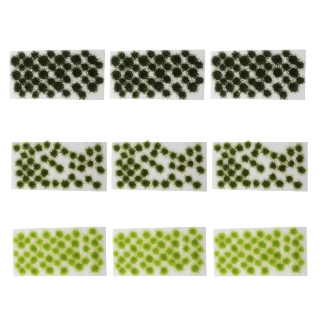 360Pcs Self Static Grass Tufts– Railway Modeling War World Scenics Wargaming Model 1/72 1/48 1/35 Scale