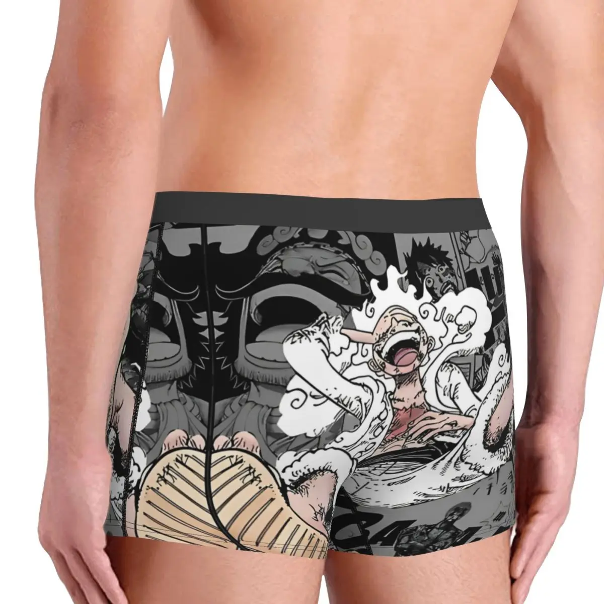 남자 Luffy Gear 원피스 복서 재미 있은 속옷 복서 팬티