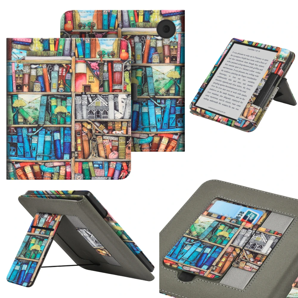 For KOBO Libra Colour/Libra 2/Libra H2O Case with Hand Strap Stand