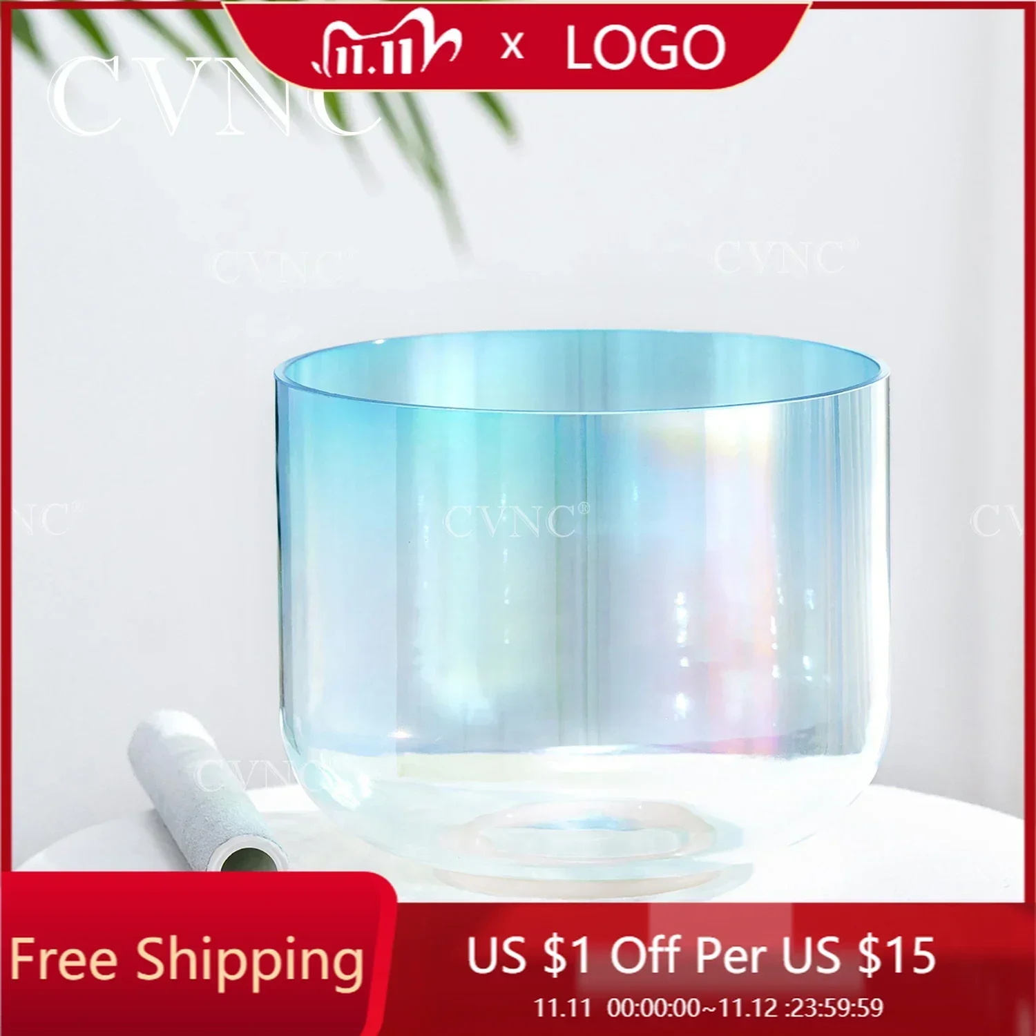 STAR LINKUP Alchemy Crystal Singing Bowl 6 Inch 432Hz Handmade Quartz Sound Bath Instrument (Model M7092)