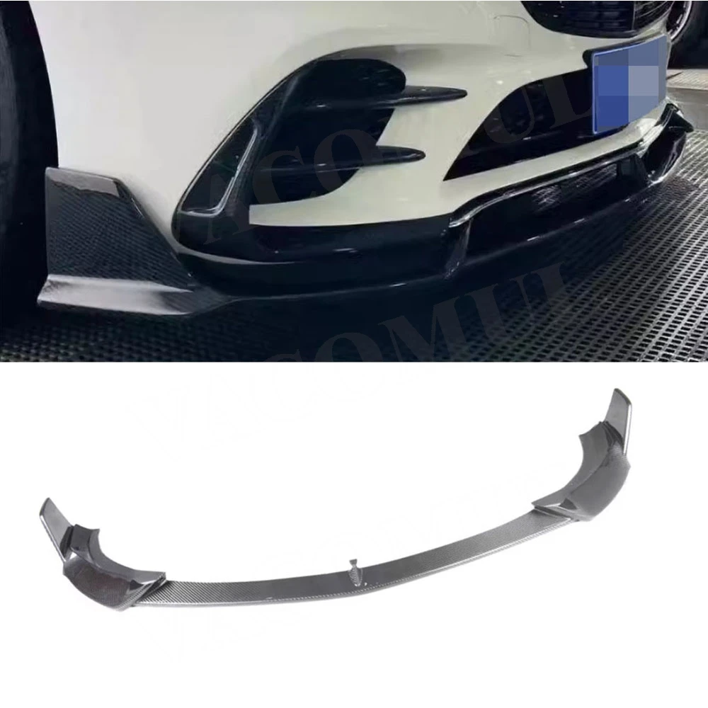 

VACOMUL For Benz S Class W223 S450 S500 Sport 2021-2023 Carbon Fiber Front Bumper Lip Spoiler Front Lip Apron Diffuser Bodykit