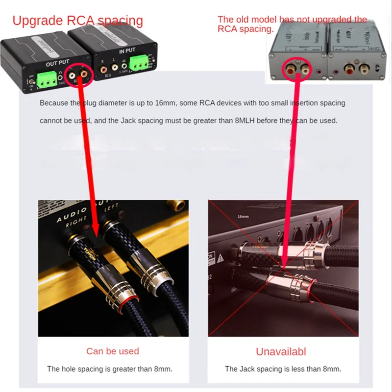 GX303 Multifunction Audio Isolator 3.5 AUX RCA Audio Signal Isolator Noise Filter Remover Ground Loop Noise Isolator