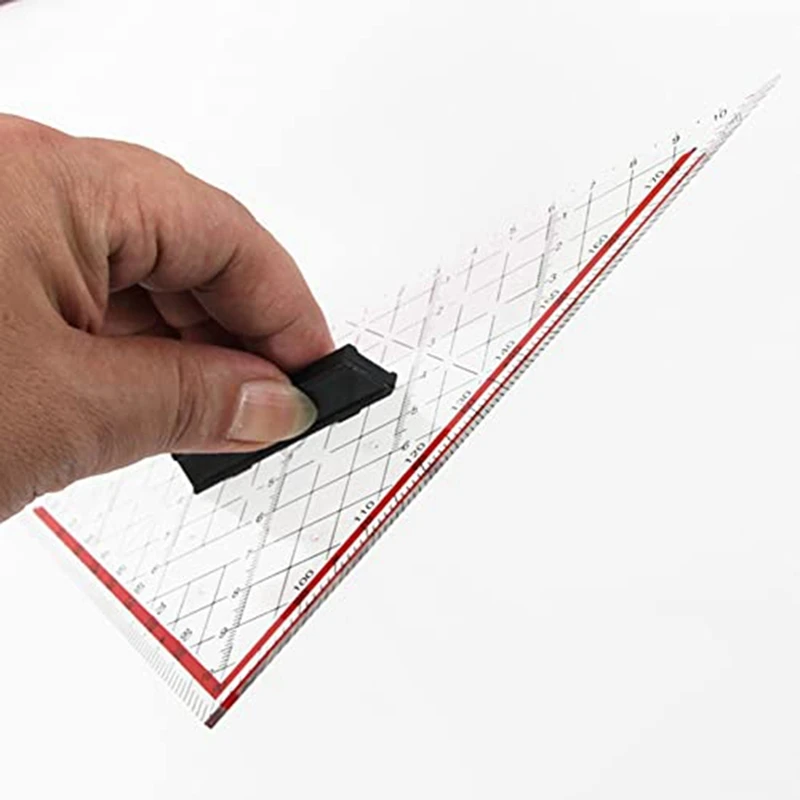 30CM Drawing Triangle Ruler Multi-Function Drawing Design Ruler With Handle Protractor Measurement Ruler