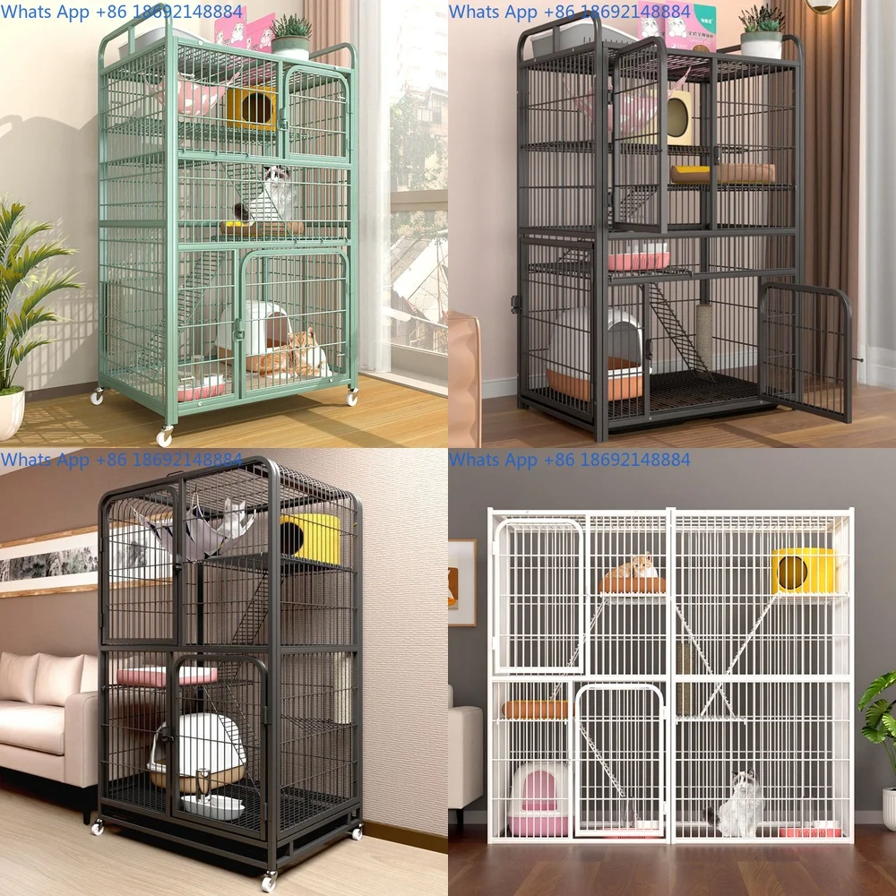 

Cat Cage for Balcony Large Three Layer Cat House with Spacious Interior for Home Use Comfortable Cat Enclosure for Indoor Cats