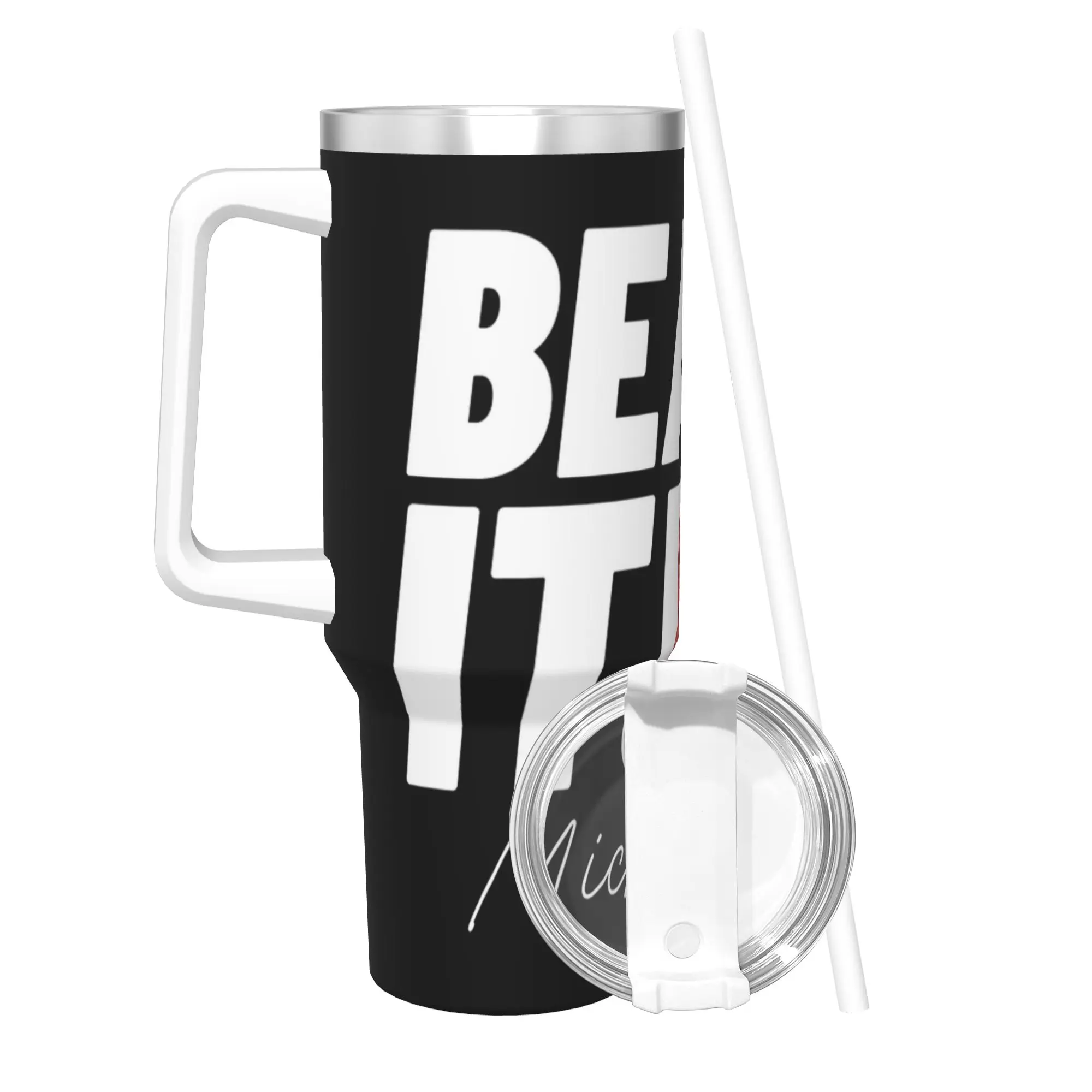 Stainless Steel Tumbler MJ Michael Jackson Thermal Cups  Leakproof Hot Drinks Mugs Cup Beach Water Bottle
