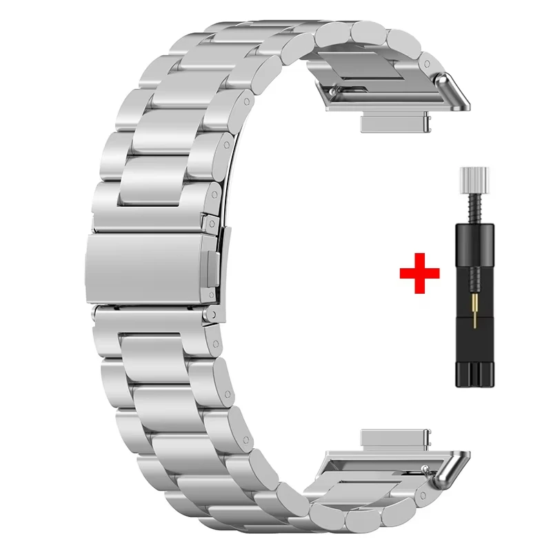 حزام معدني لساعة Huawei Watch Fit 4 Pro/3/2 سوار ساعة من الفولاذ المقاوم للصدأ حزام معصم Smartwatch سوار Correa Huawei fit 4 Pro Band
