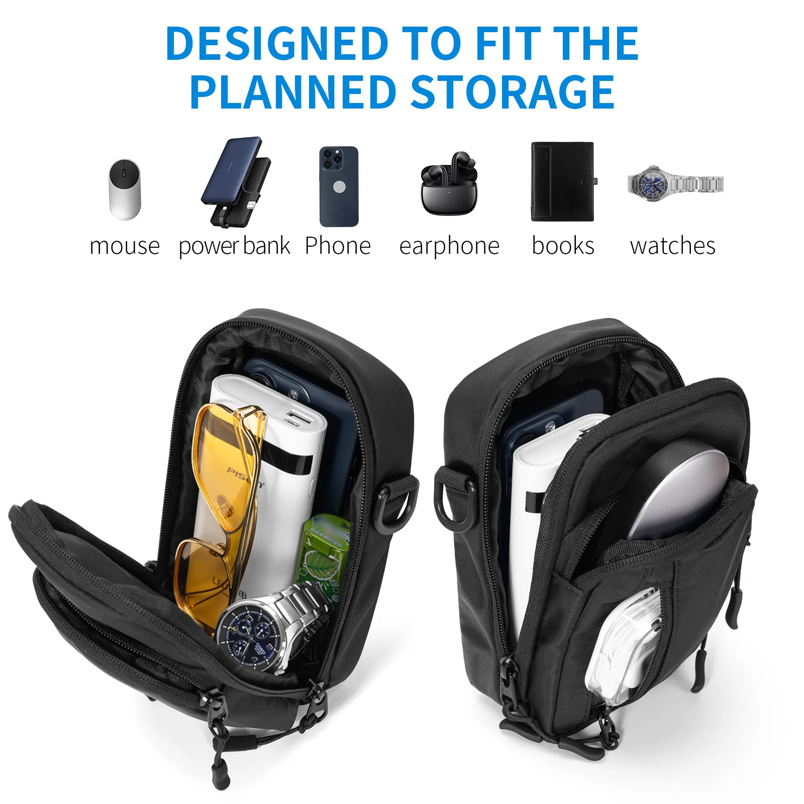 phone bag small bag sling bag little keys bag Phone Storage Cases power bank pouches men or women passport bag