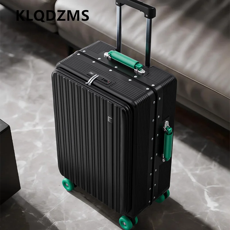 

KLQDZMS Suitcase Travel Bag ABS+PC Boarding Box Women's Trolley Case 20"24"26"28 Inch Student Password Box Men's Luggage