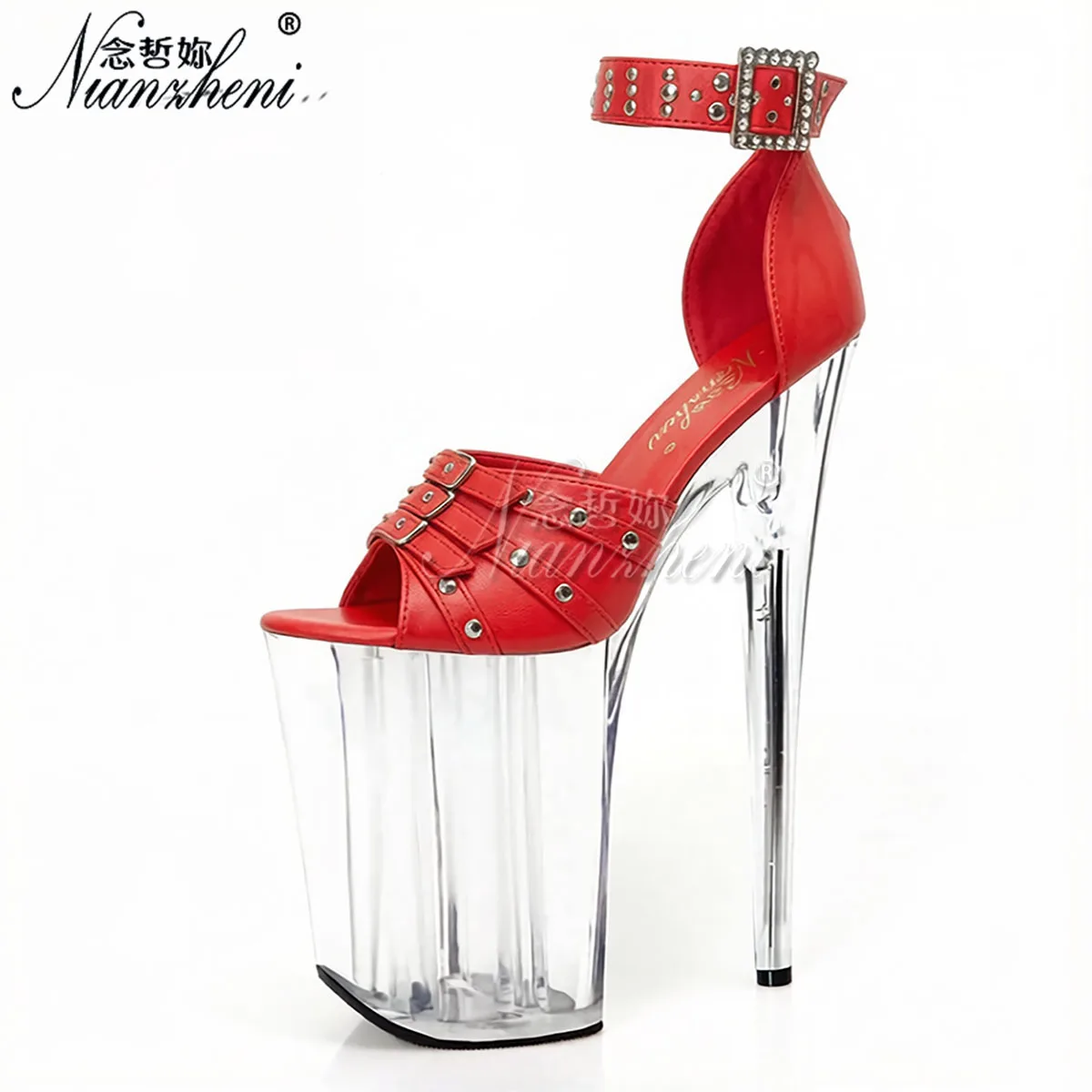 Hot sale sweet 9 Inches High Heels buckle strap 23cm Sandals Exotic platform Sexy Fetish pole dancing stage models showStripper