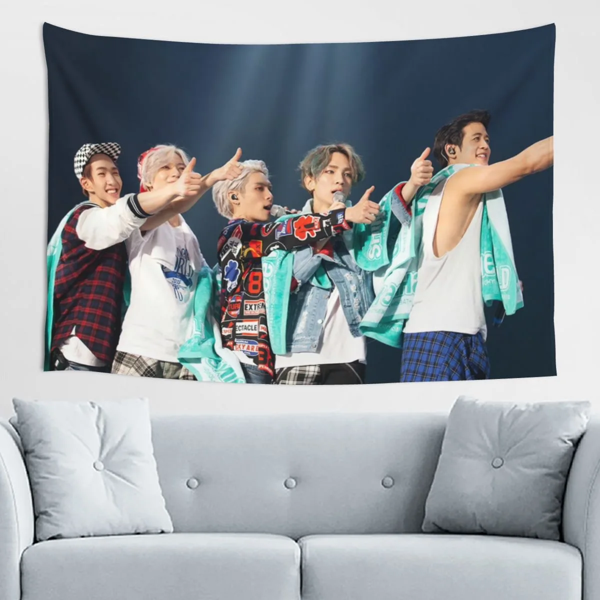 SHINEE Lee Tae-min Onew Kim Jonghyun Key Choi Min Ho Hanging Cloth Wen Liu Photo Tapestry Bedroom Home Wall Art Decor Background