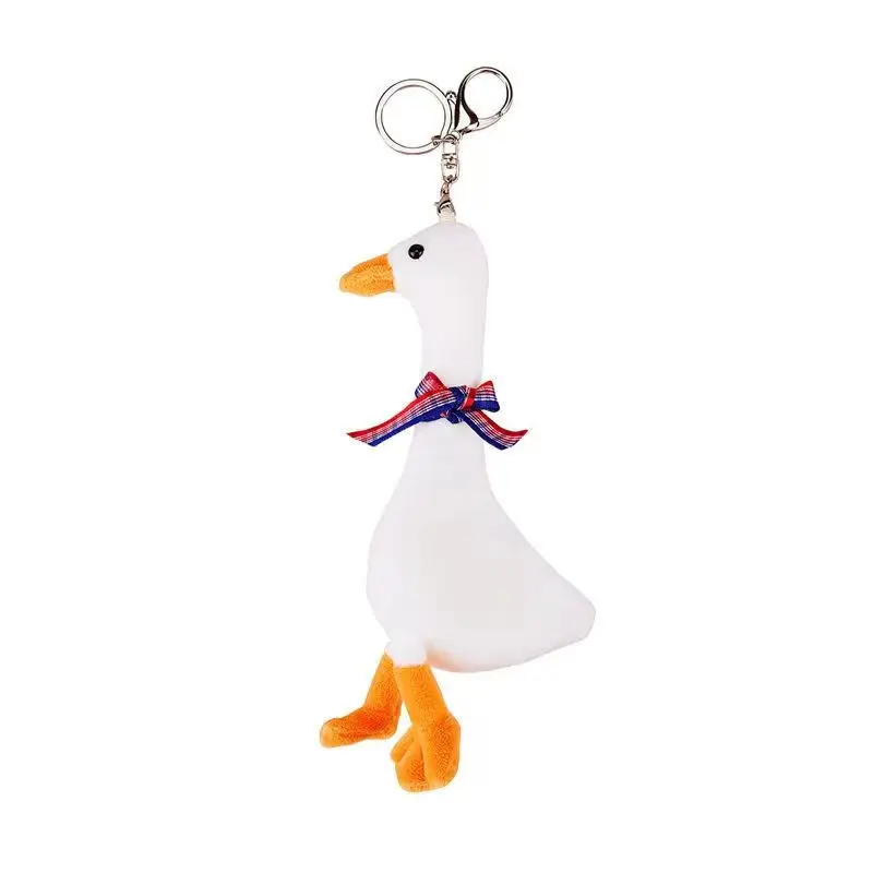 White Goose Duck French fries burger Pig Pendant Bunny Bear bubble tea keychain milk cream cute women boba Key chain Keyring