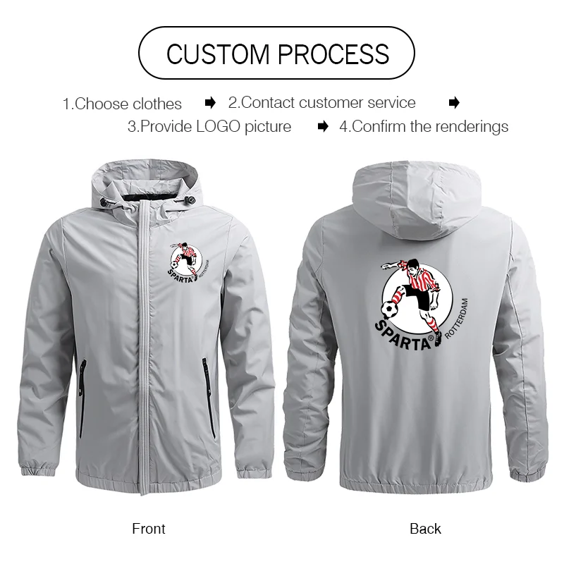 Men's Waterproof Hiking Jacket Custom Logo Windproof Windbreaker Camping Hooded Jacket Print Photo Running Mountaineering Coat