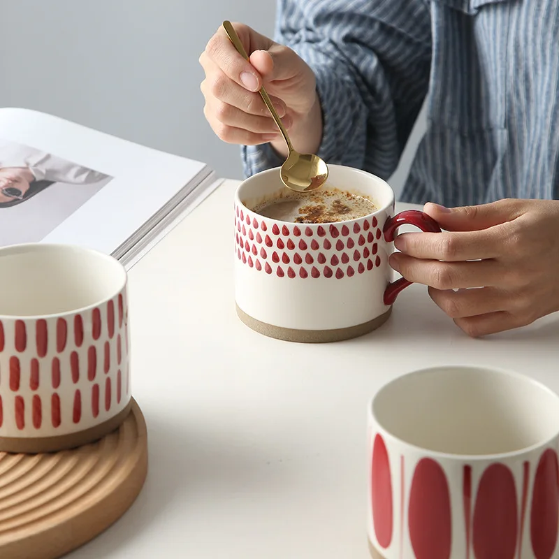 Taza de cerámica para café, taza para desayuno, leche, té, vajilla para oficina y hogar