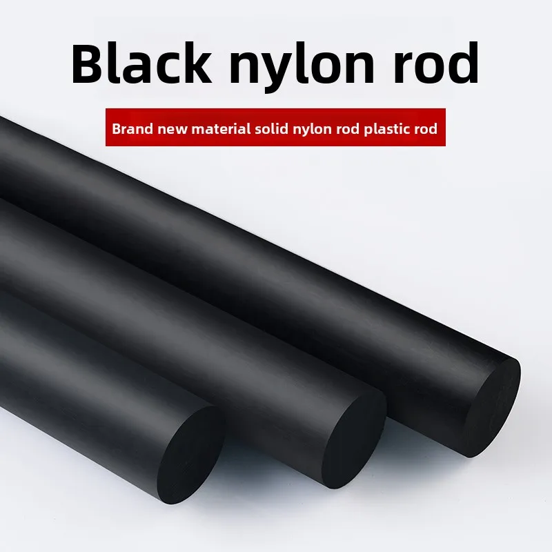 Black Nylon Rod PA6 Plastic Bar Round Solid Durable Material for Machining72