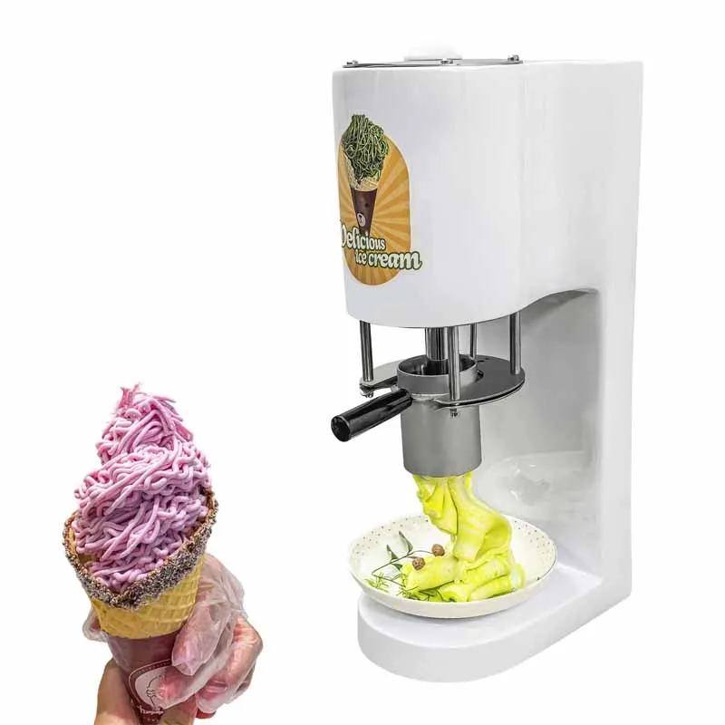 商業スワールアイスクリームメーカースパゲッティアイスクリームヌードルパスタ製造機