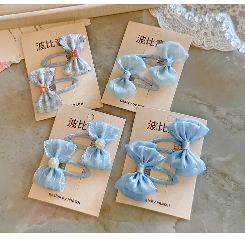 24-pairs-lot-fairy-blue-mesh-ribbon-bow-hair-clips-baby-girls-bb-clip-children‘s-hair-accessories