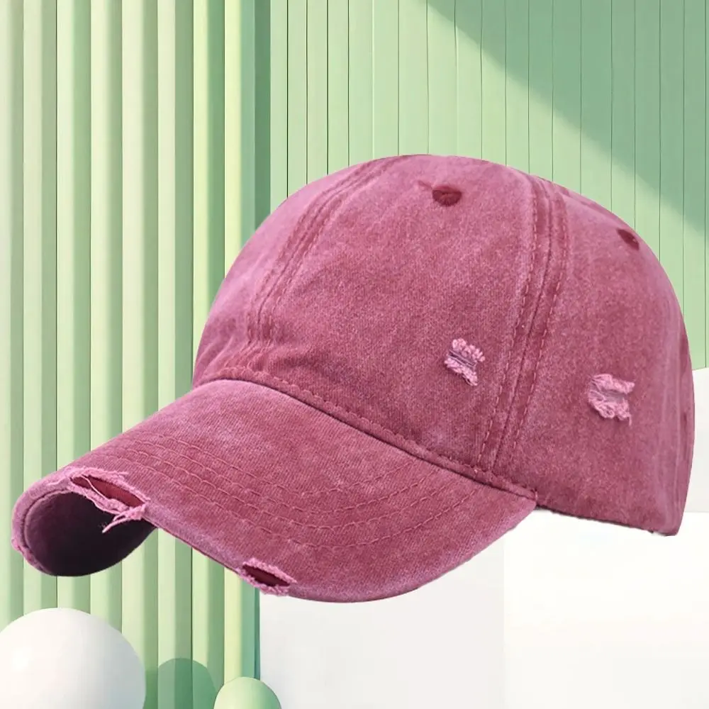 

Fashion Distressed Baseball Hats Adjustable Broken Hole Peaked Cap Hip-hop Casual Sunscreen Hats Man Women Outdoor Sports
