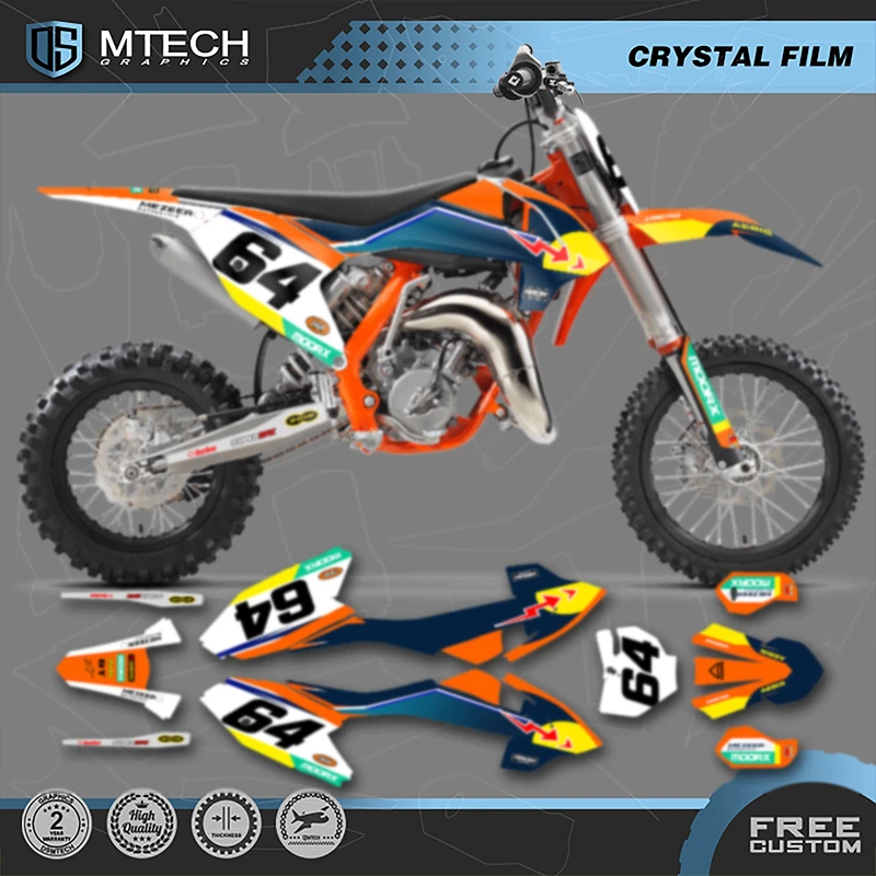 

DSMTECH MOTOR Cusotm мотоциклетные графические наклейки, наборы наклеек для KTM SX65 SX 65 2016 2017 2018 2019 2020-2023 003