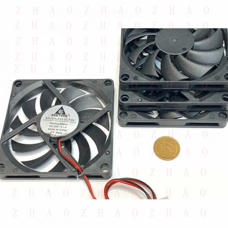 

L+ 4pcs for 24V 80mm 2Pin 80x80x10mm 0.1A brushless Cooling Case Fan 8cm 8010s 19.5CFM