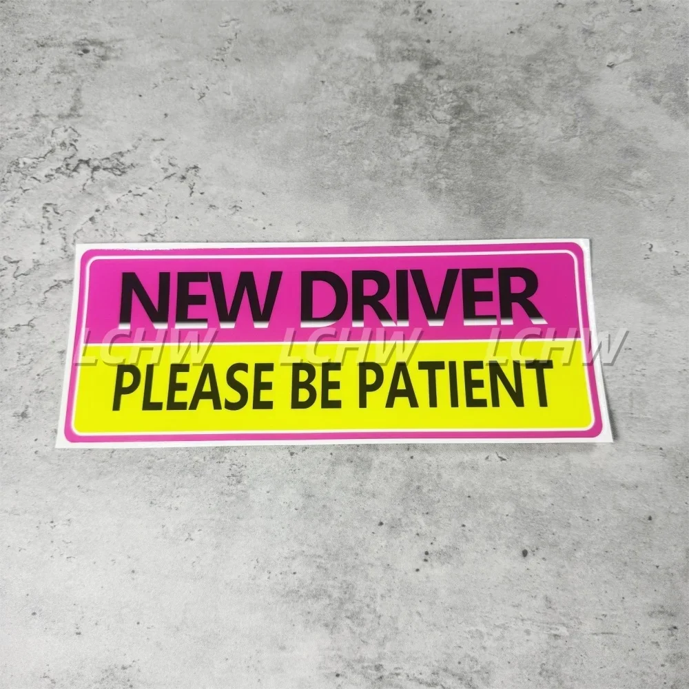 Funny Beginner Driver Sticker Matte Vinyl Decal Waterproof for Car Rear Window SUV Van Vehicle Exterior Decoration