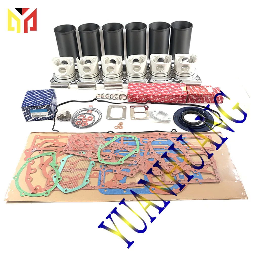 

6D34 Engine Rebuild Kit Seat Guide Overhual Repair Gasket Set For Mitsubishi Diesel Liner Piston Ring Bearing