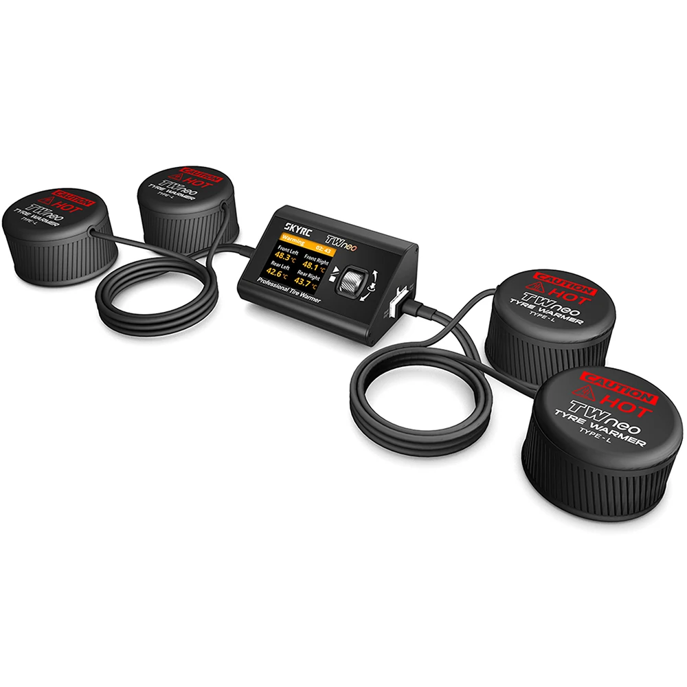 SkyRC TWneo RC Tire Warmer Heater 20–80℃ Independent 4-Wheel Temperature Control APP Control for 1/8 & 1/10 RC On-Road Car