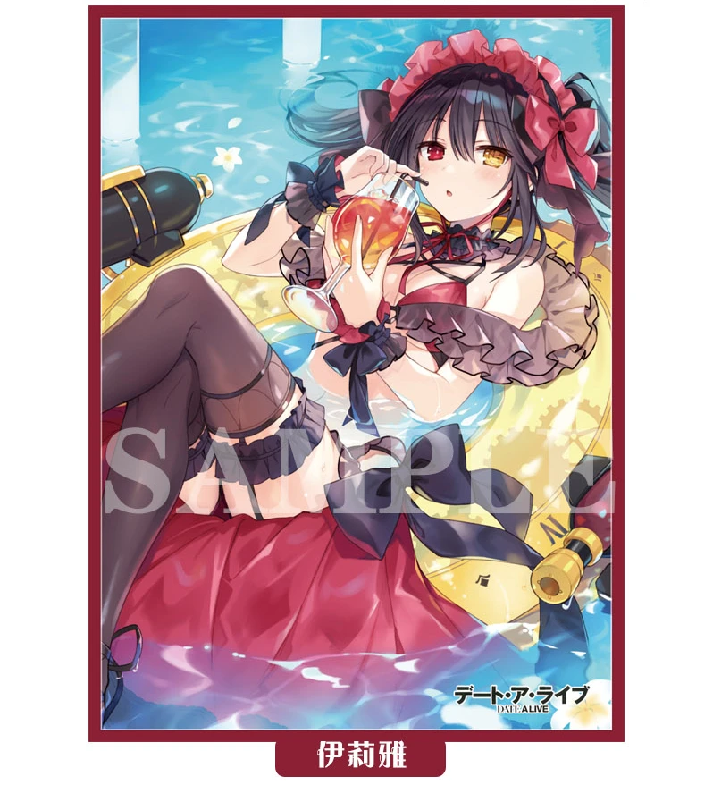 Game Tokisaki Kurumi Card Sleeves Anime Nightmare Holographic Sleeve Collection Cards Protector Case for Gift