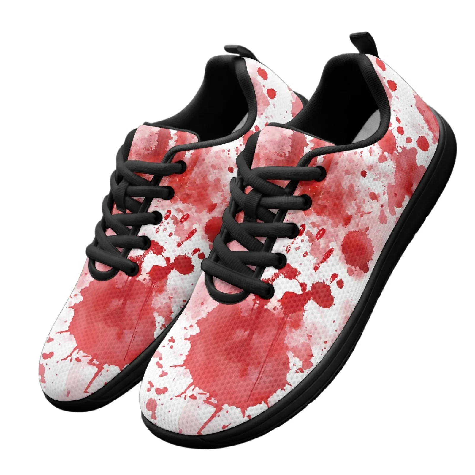 PENSTROLL Red Splash Work Shoes Summer Sneakers for Men Non Slip Fashion Sneakers