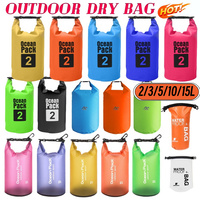2-15L Multi-Use Waterproof Dry Bag Pack Sack Swimming Rafting Kayaking River Trekking Floating Sailing Canoing Boating Water Bag