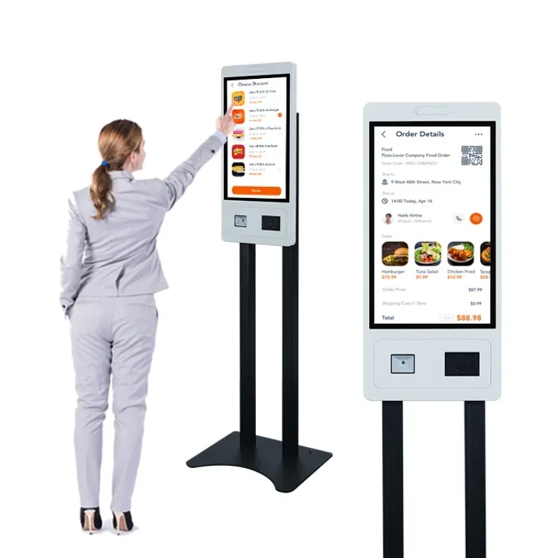 Chioschi di coda per informazioni in coda montati a parete da 21,5 pollici all'ingrosso/chiosco di pagamento tutto in uno da pavimento