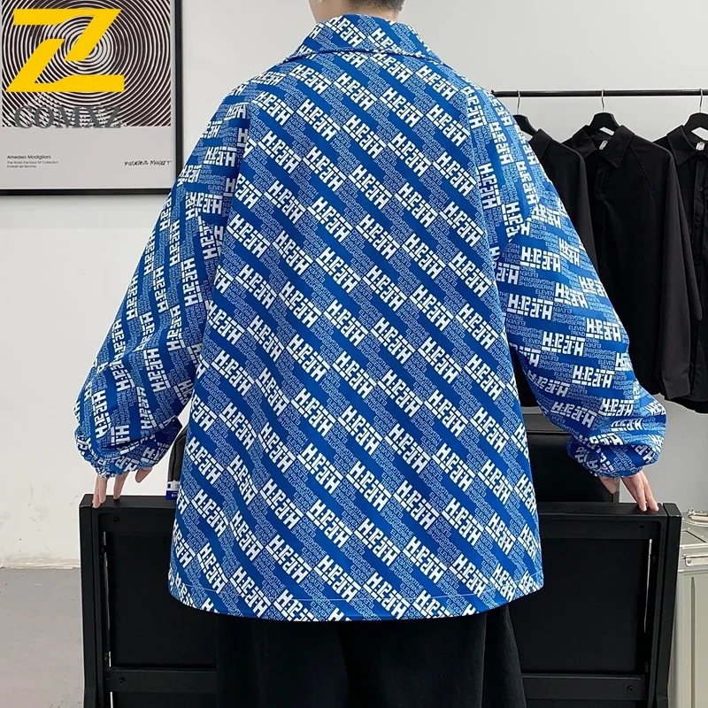 الرجال في الهواء الطلق سترة عادية الخريف فضفاضة تناسب هونغ كونغ نمط يندبروف معطف مقاوم للماء الشارع الشهير موضة سترة واقية سميكة #3