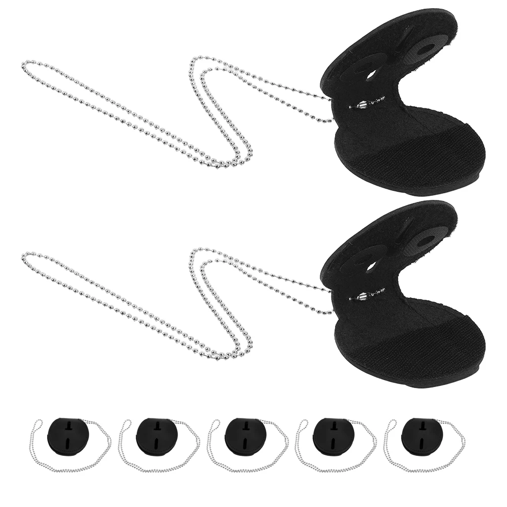 

7pcs Badge ID Holder Accessories Chain Clip Card Holders Security Work Event PU Material Easy Clean Round Design