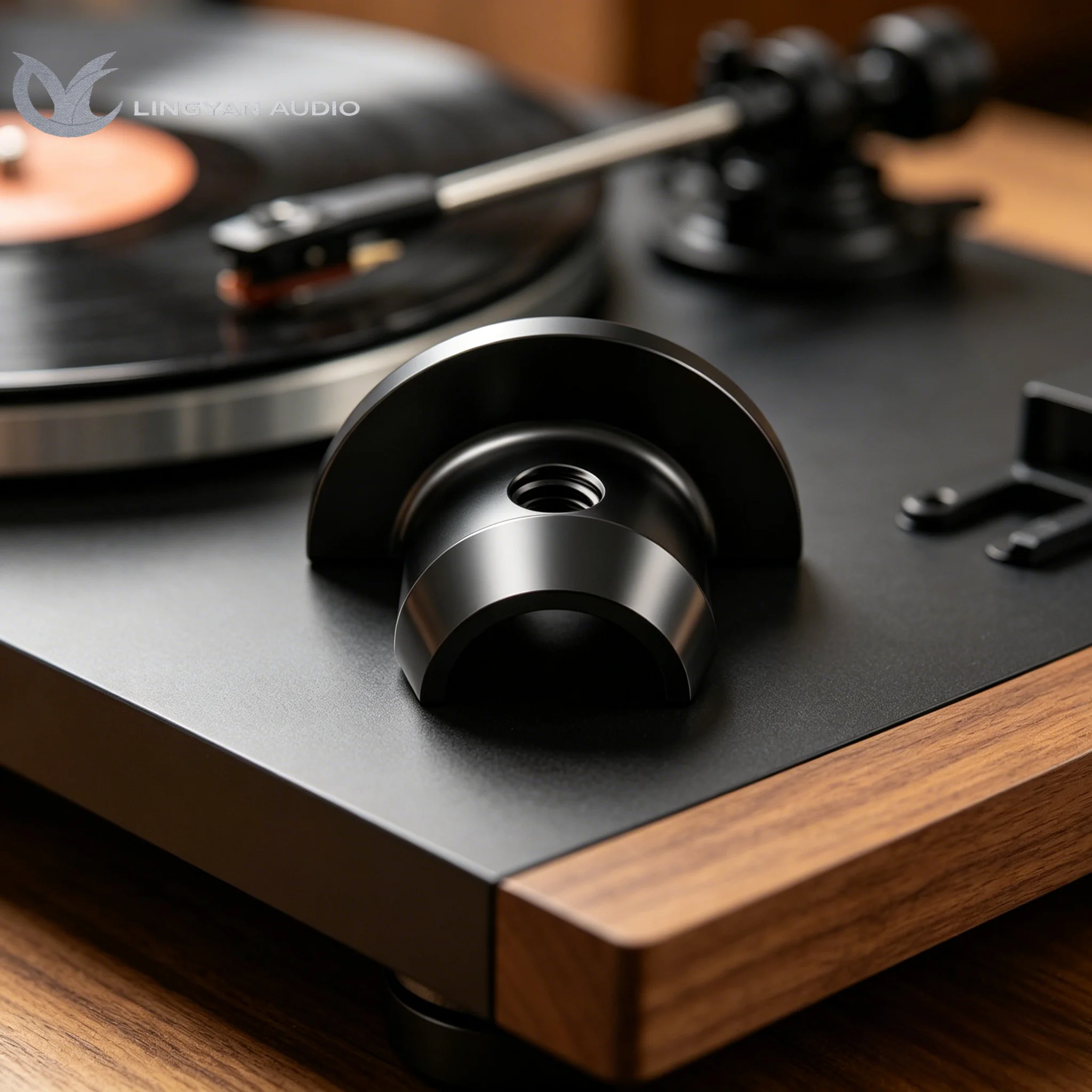 Black Plated Copper Saddle Bearing, High-end Tonearm Knife Edge Holder for SME 3009 3010 3012 Vinyl Record Player