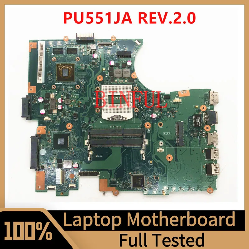 

Материнская плата PU551JA REV.2.0 для ноутбука Asus, материнская плата HM86, 100% полное тестирование, работает хорошо