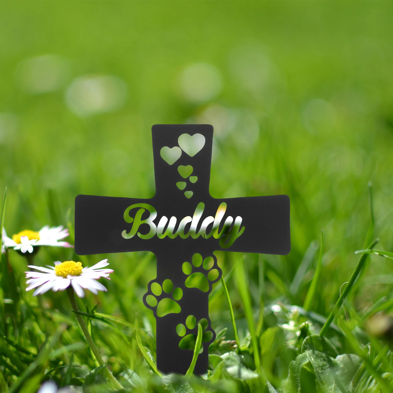 

Pet Memorial Pile Black Dog Tombstones Grave Markers Durable Waterproof Outdoor Garden Yard Signs Cemetery Decoration