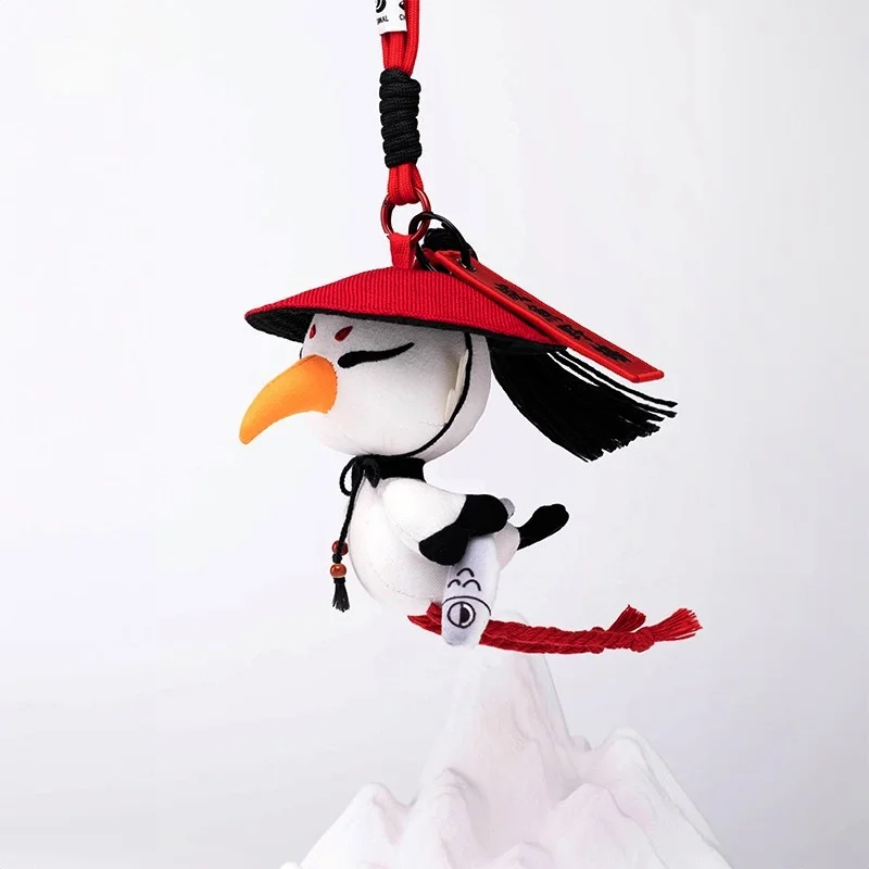 Exclusive Premium Quality Leisurely Clouds And Wild Cranes Keychain Plush Toy Backpack Accessory High-Quality Doll Gift For Boys