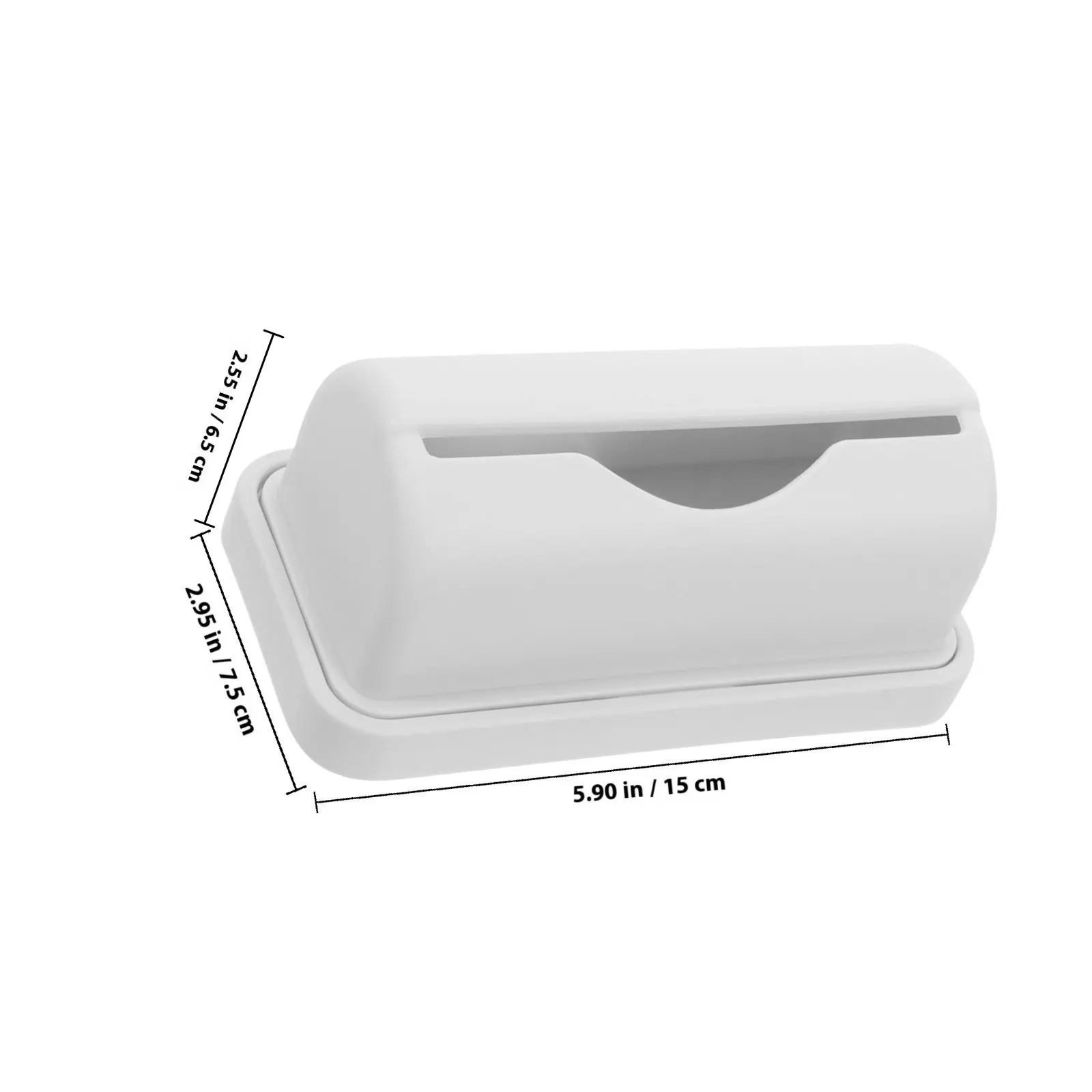 2Pcs Wall Mounted Plastic Trash Bag Dispenser Box for Bathroom Kitchen Living Room Home Adhesive Backing Large Capacity Garbage